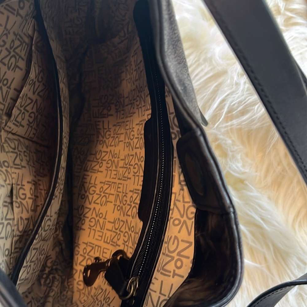 Ellington black Leather convertible Hobo Shoulder backpack Bag - Picture 6 of 7